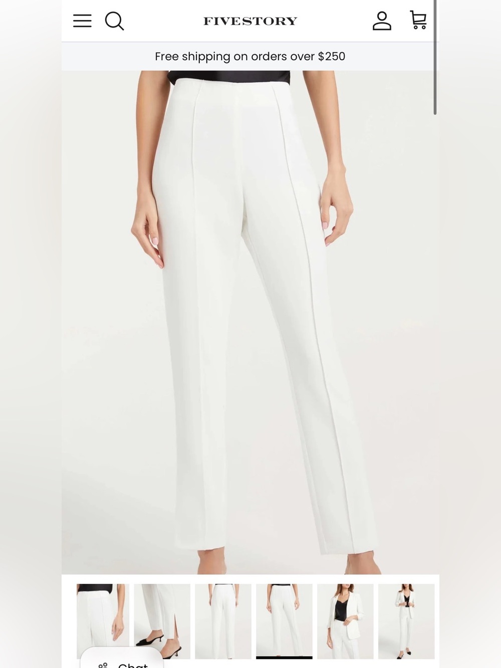 Cinq a Sept Brianne Ivory High-Waist Straight-Leg Trousers size 6 NWOT